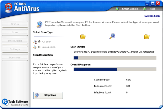 An Overview of Free Antivirus Programs – Part II – PC Tools AntiVirus Free 