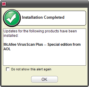 aol mcafee virus protection