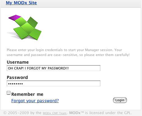 If you have access to your MySQL database, you can still log into the MODx manager.