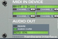 Reason in Audio Card Mode