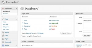 WordPress Manager dashboard