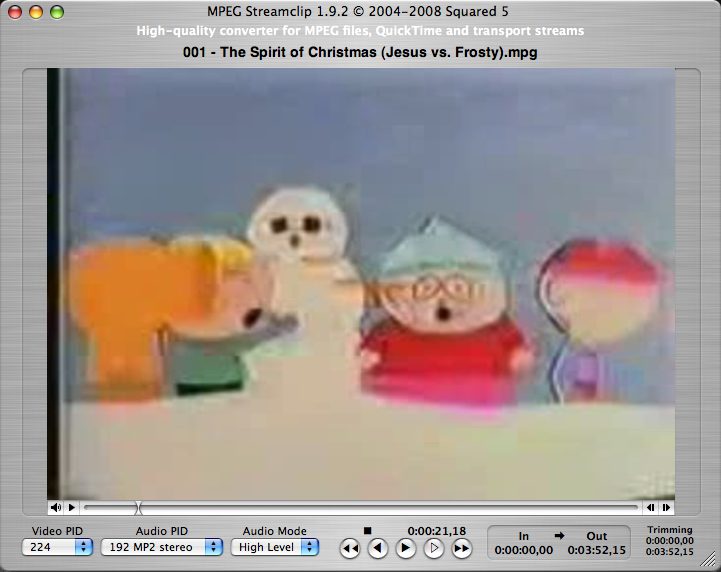 MPEG Streamclip - Southpark vid