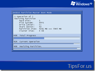 Easeus Partition Manager - Partitioning